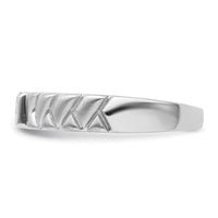 Load image into Gallery viewer, 14k White Gold Polish &amp; Satin Woven Design Diamond Mens Wedding Band
