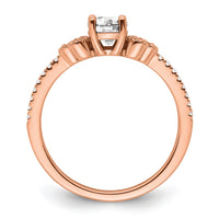 Load image into Gallery viewer, 14k Rose Gold Semi-mount Diamond Round Center Engagement Ring

