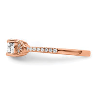 Load image into Gallery viewer, 14k Rose Gold Semi-mount Diamond Round Center Engagement Ring
