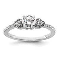 Load image into Gallery viewer, 14k White Gold Semi-mount Diamond Round Center Engagement Ring

