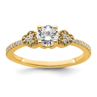 Load image into Gallery viewer, 14k Semi-mount Diamond Round Center Engagement Ring
