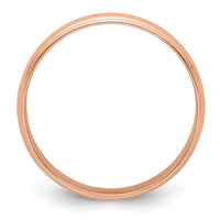 Load image into Gallery viewer, 14k Rose Gold 5mm Lightweight Milgrain Half Round Wedding Band Size 4.5
