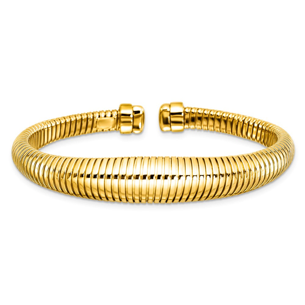 14k Polished 11mm Omega Cuff Bangle