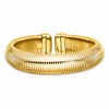 14k Polished Half Round Omega 15mm Cuff Bangle