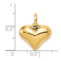 Load image into Gallery viewer, 14K Polished 3-D Puffed Heart Pendant
