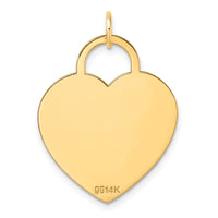 Load image into Gallery viewer, 14K Polished Heart Shaped Disc Pendant
