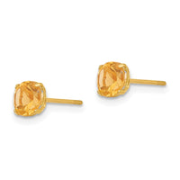 Load image into Gallery viewer, 14k Madi K Round Citrine 5mm Post Earrings
