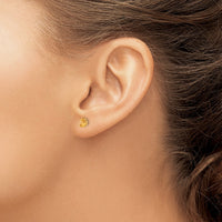 Load image into Gallery viewer, 14k Madi K Round Citrine 5mm Post Earrings
