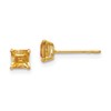 14k Madi K Citrine 4mm Square Post Earrings