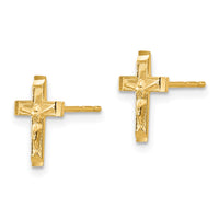 Load image into Gallery viewer, 14k Madi K Crucifix Post Earrings

