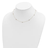 Load image into Gallery viewer, 14K Two-tone Oval Chain Diamond Cut Stars w/ 2in Ext Necklace
