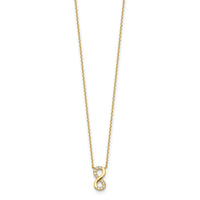 Load image into Gallery viewer, 14K Infinity Symbol CZ with 2IN EXT Necklace
