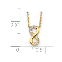 Load image into Gallery viewer, 14K Infinity Symbol CZ with 2IN EXT Necklace
