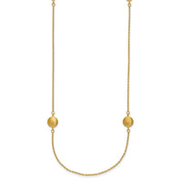 Load image into Gallery viewer, 14K Brushed and Polished 8 Station Fancy 36in Necklace
