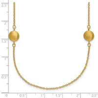 Load image into Gallery viewer, 14K Brushed and Polished 8 Station Fancy 36in Necklace
