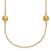 Load image into Gallery viewer, 14K Brushed and Polished 8 Station Fancy 36in Necklace
