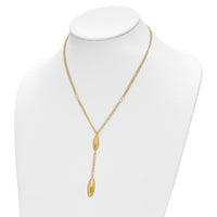 Load image into Gallery viewer, 14k Fancy Y Diamond-cut Drop w/1in ext. Necklace
