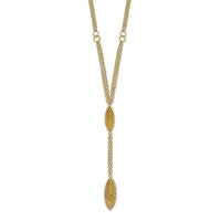 Load image into Gallery viewer, 14k Fancy Y Diamond-cut Drop w/1in ext. Necklace
