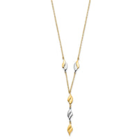 Load image into Gallery viewer, 14K Two-tone Polished Fancy Y Drop Necklace
