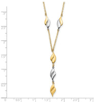 Load image into Gallery viewer, 14K Two-tone Polished Fancy Y Drop Necklace
