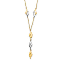 Load image into Gallery viewer, 14K Two-tone Polished Fancy Y Drop Necklace
