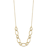 Load image into Gallery viewer, 14K Polished D/C Oval Link Necklace
