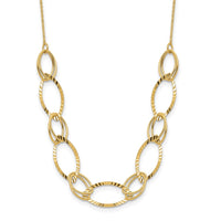 Load image into Gallery viewer, 14K Polished D/C Oval Link Necklace

