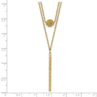 Load image into Gallery viewer, 14K Double Layer Hollow Bead D/C Bar 2 in Necklace
