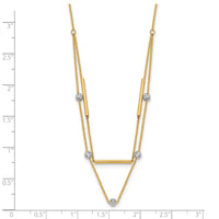 Load image into Gallery viewer, 14K Two-tone D/C Beads Fancy 17in Necklace

