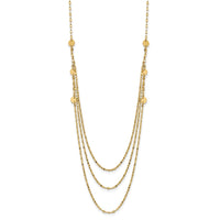 Load image into Gallery viewer, 14K Triple Layer Polished Circles Fancy Necklace

