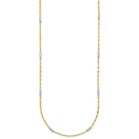 Load image into Gallery viewer, 14K Two-tone Diamond-cut Mini Bar Links Fancy Necklace
