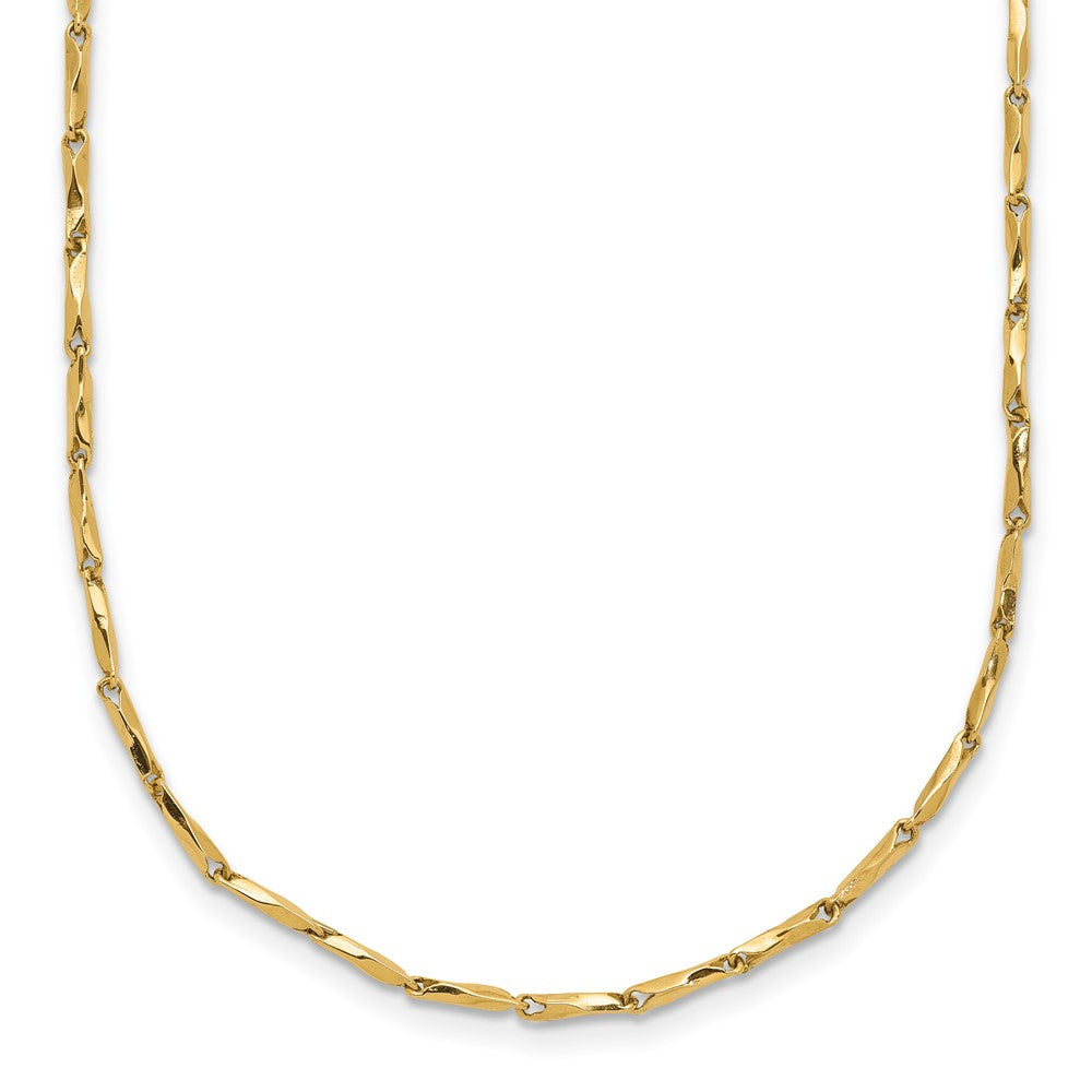 14K Polished Fancy Link 17in Necklace