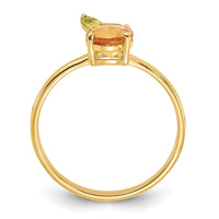 Load image into Gallery viewer, 14K Gold Citrine and Peridot Orange Ring
