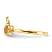 Load image into Gallery viewer, 14K Gold Citrine and Peridot Orange Ring
