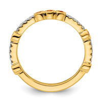 Load image into Gallery viewer, 14k Stackable Expressions Citrine and Diamond Ring

