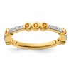 14k Stackable Expressions Citrine and Diamond Ring