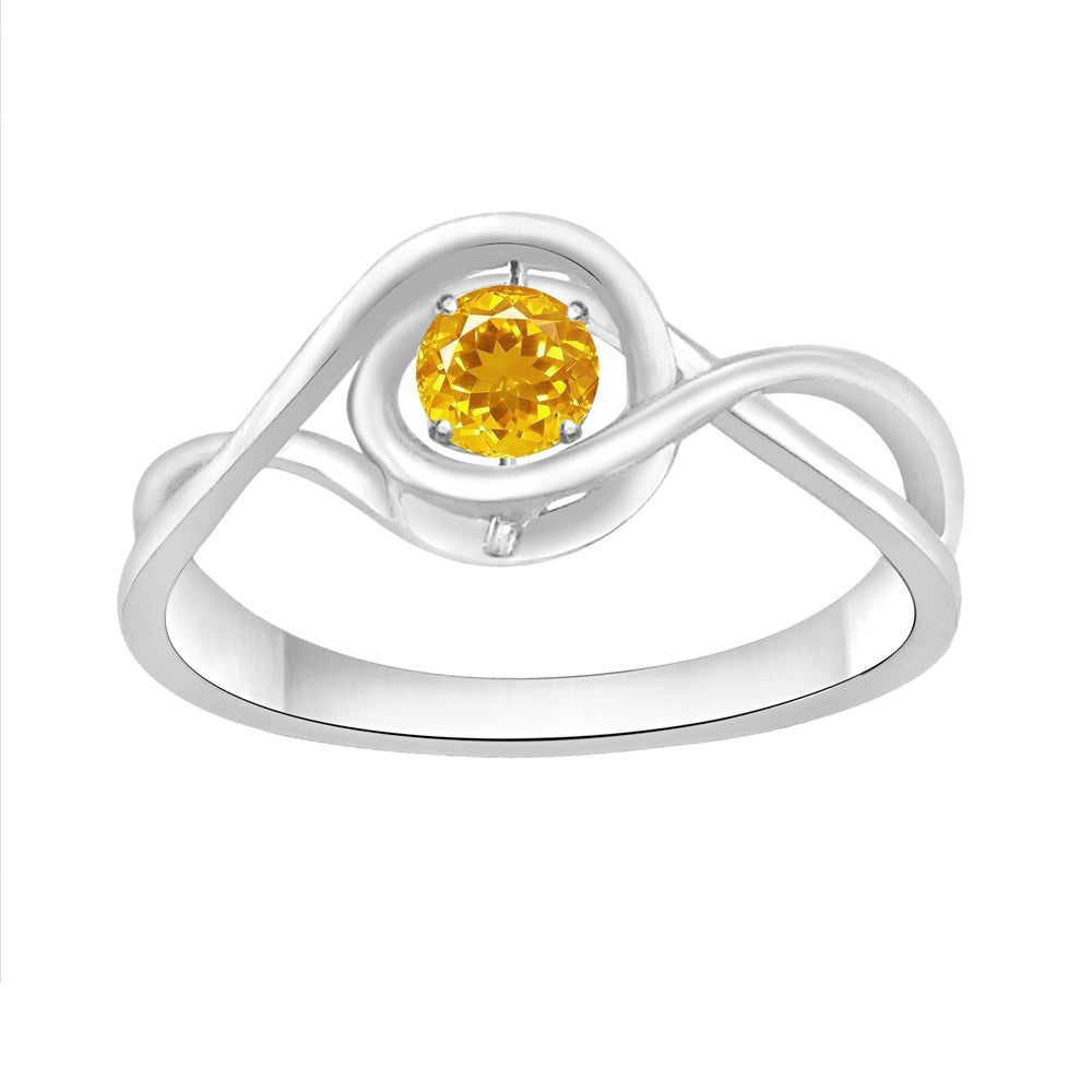 SS Dancin BS Ring Citrine 1=1/6 ctw