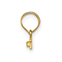 Load image into Gallery viewer, 14k Small Brushed Diamond-cut Top Charm
