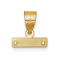 Load image into Gallery viewer, 14k Small Brushed Diamond-cut Top Charm
