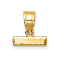 Load image into Gallery viewer, 14k Small Brushed Diamond-cut Top Charm
