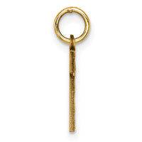 Load image into Gallery viewer, 14k Small Brushed Diamond-cut Number 1 Charm
