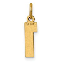 Load image into Gallery viewer, 14k Small Brushed Diamond-cut Number 1 Charm
