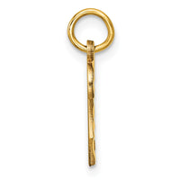 Load image into Gallery viewer, 14k Small Brushed Diamond-cut Number 2 Charm
