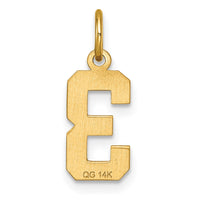 Load image into Gallery viewer, 14k Small Brushed Diamond-cut Number 3 Charm
