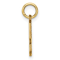 Load image into Gallery viewer, 14k Small Brushed Diamond-cut Number 5 Charm
