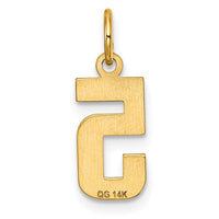 Load image into Gallery viewer, 14k Small Brushed Diamond-cut Number 5 Charm
