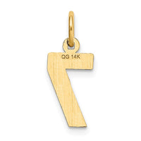 Load image into Gallery viewer, 14k Small Brushed Diamond-cut Number 7 Charm
