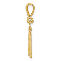 Load image into Gallery viewer, 14k Small Brushed Diamond-cut Number 11 Charm
