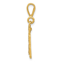 Load image into Gallery viewer, 14k Small Brushed Diamond-cut Number 13 Charm
