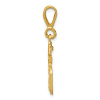 Load image into Gallery viewer, 14k Small Brushed Diamond-cut Number 15 Charm
